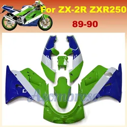 Motorcycle Fairing Kits for Ninja ZXR250 1989 1990 ZX2R ZX-2R 1991 1992 ZXR 250 89 90 91 92 green/white/blue Bodywork Set ZXMT