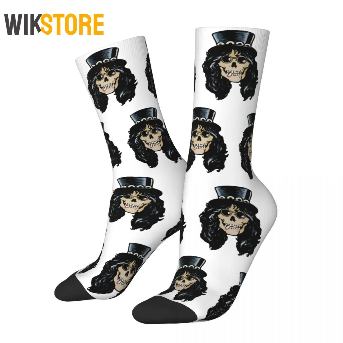 Retro Slash Guns N Roses Basketball Socks Middle Tube Socks for Unisex Sweat Absorbing Breathable Cute Sock