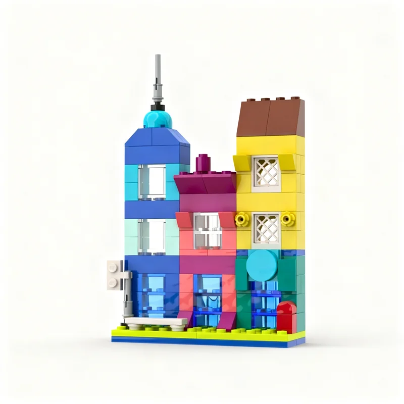 125pcs MOC Classic City Skyline Model Building Blocks Architecture Assemble DIY Toy Creative Festival Gift Idea Education Brick