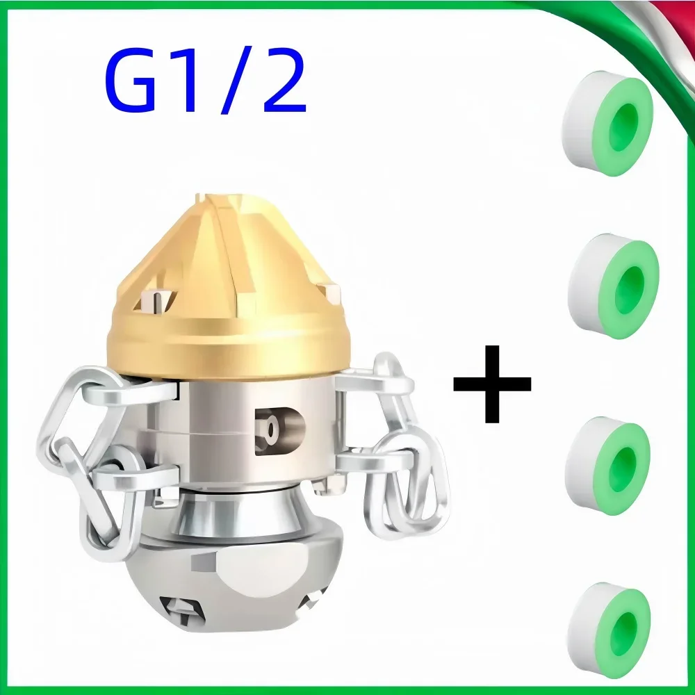 G1/2Internal Thread High Pressure Cleaning Machine Rotating Nozzle Sewer Drainage Cleaning Nozzle Pipeline Cleaning Tool 40~130L