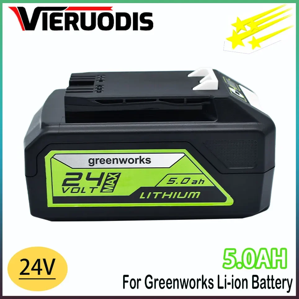 

For Greenworks 24V 6.0Ah Lithium-ion Replacement Battery G24B2 ALL devices of 24V tools 29842 29852 BAG708 29322 21342