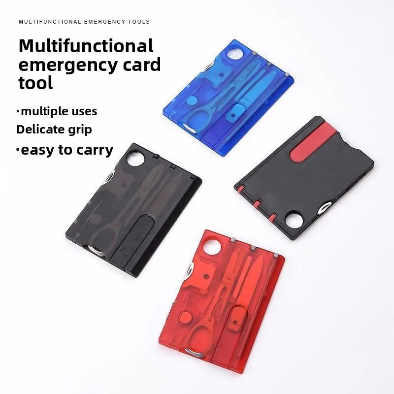 Multifunctional tool card Portable combination tools Office appliances Letter opener Screwdriver 8-piece set Outdoor tools