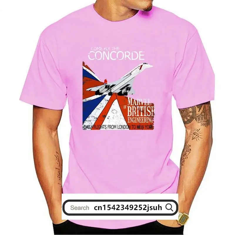 New Concorde Retro Vintage British aircraft travel pilot t-shirt