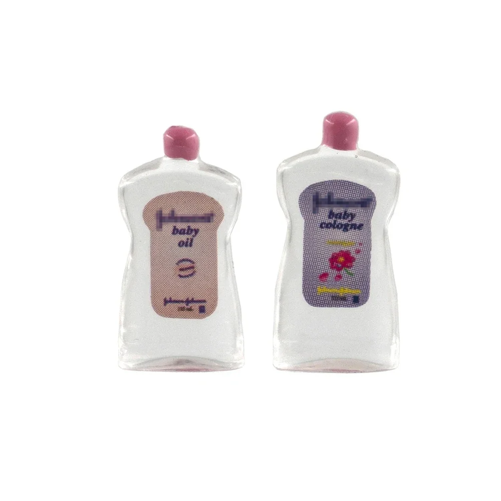 2Pcs 1/12 Doll House Miniature Resin BB Cream Baby Oil Simulation Skin Care Model Toys for Mini Decoration Dollhouse Accessories