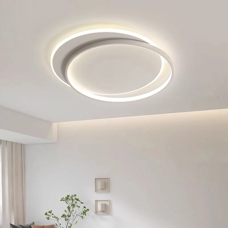 Imagem -06 - Quarto Moderno Luz de Teto Decoração para Casa Sala Estar Lâmpadas Lustre Nordic Criativo Ultra-fino Circular Estudo Led Luminária