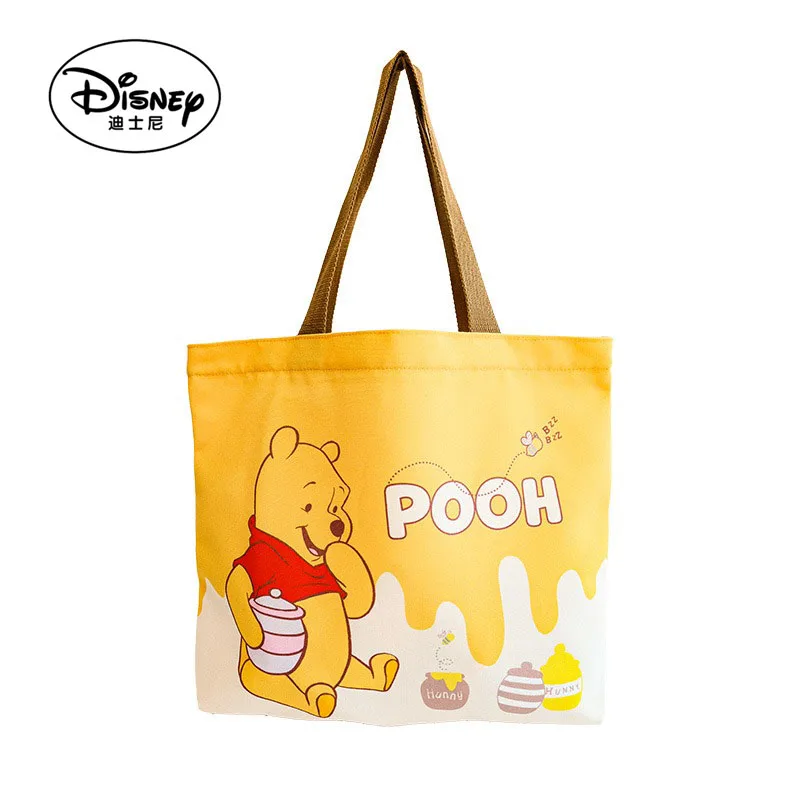 Nowa torba damska Disney o dużej pojemności Fashion Casual Canvas Bag Strawberry Bear Duża torba na zakupy Commuter Handbag