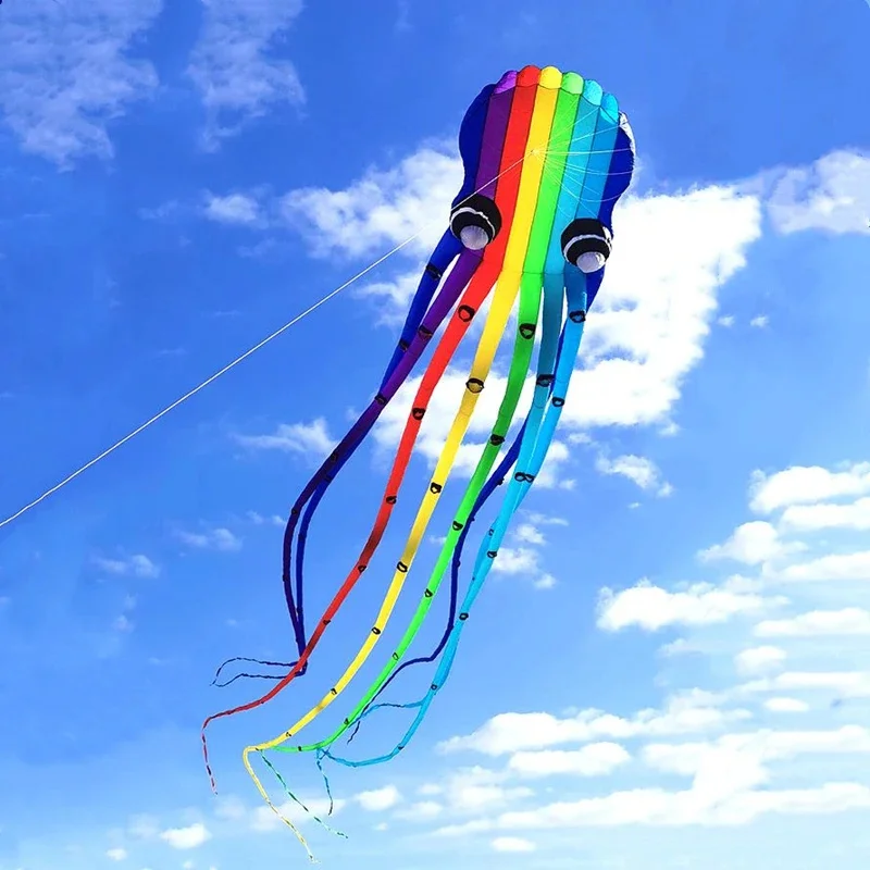 Free Shipping 23m octopus kites windsurfing flying papalotes for adults parachute garden windsurf inflatable Flying outdoor toys