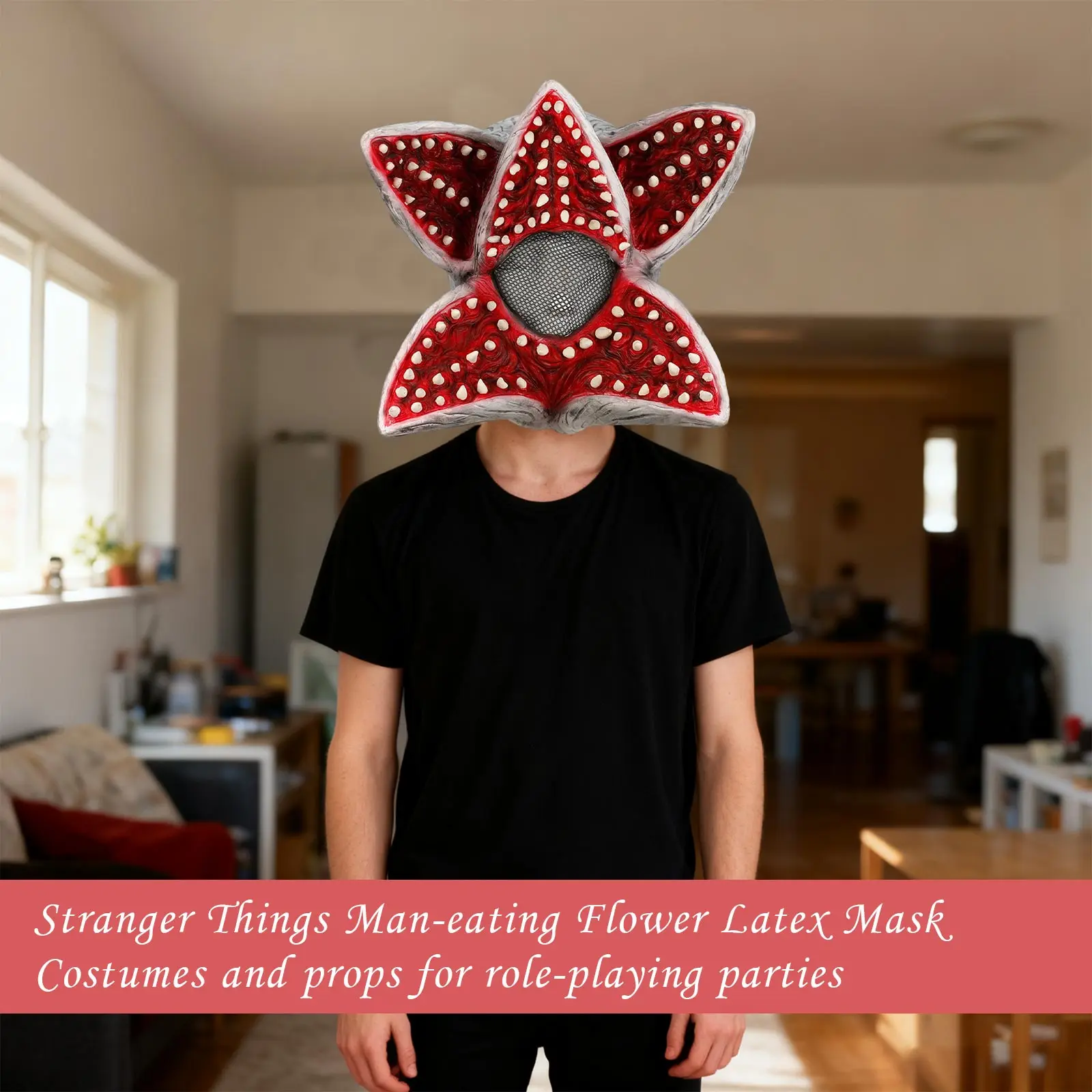 قناع كرنفال ديموجورجون مونستر - هيكل من اللاتكس الفاخر مع تفاصيل نباتية أصلية، مثالي للحفلات التنكرية والهالوين