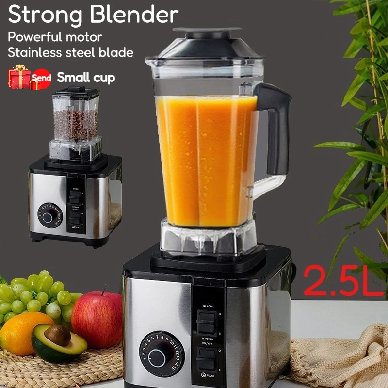 

Блендер из нержавеющей стали 2,5 л, кухонный комбайн, мощный миксер, соковыжималка, фильтр, бесплатная машина для приготовления соевого молока, бытовая реклама