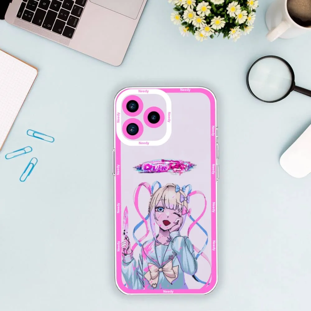 Needy Girl Streamer Overload Phone Case For iPhone 11 12 Mini 13 14 Pro Max Transparent Shell