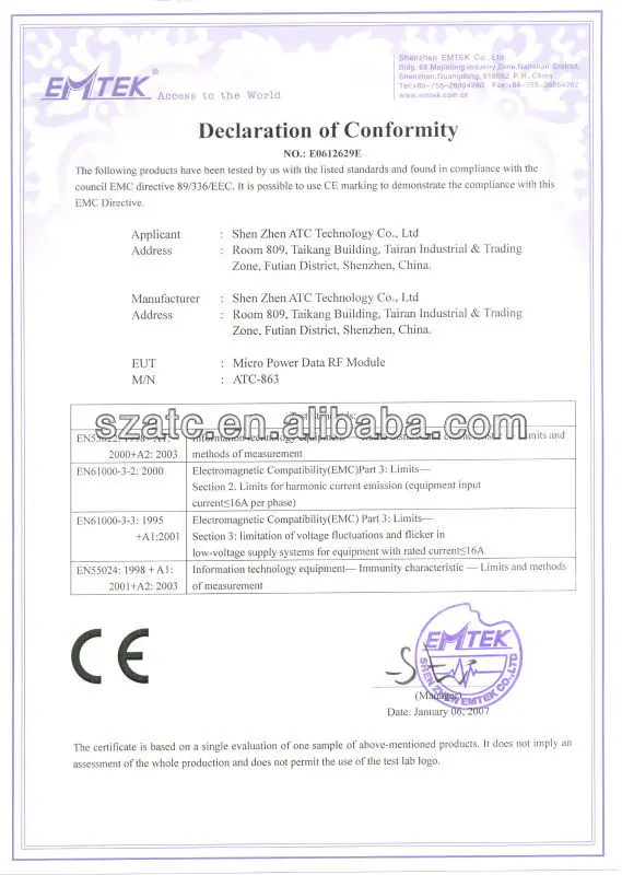 Trasmettitore e ricevitore wireless RS485 (ATC-863-S2)