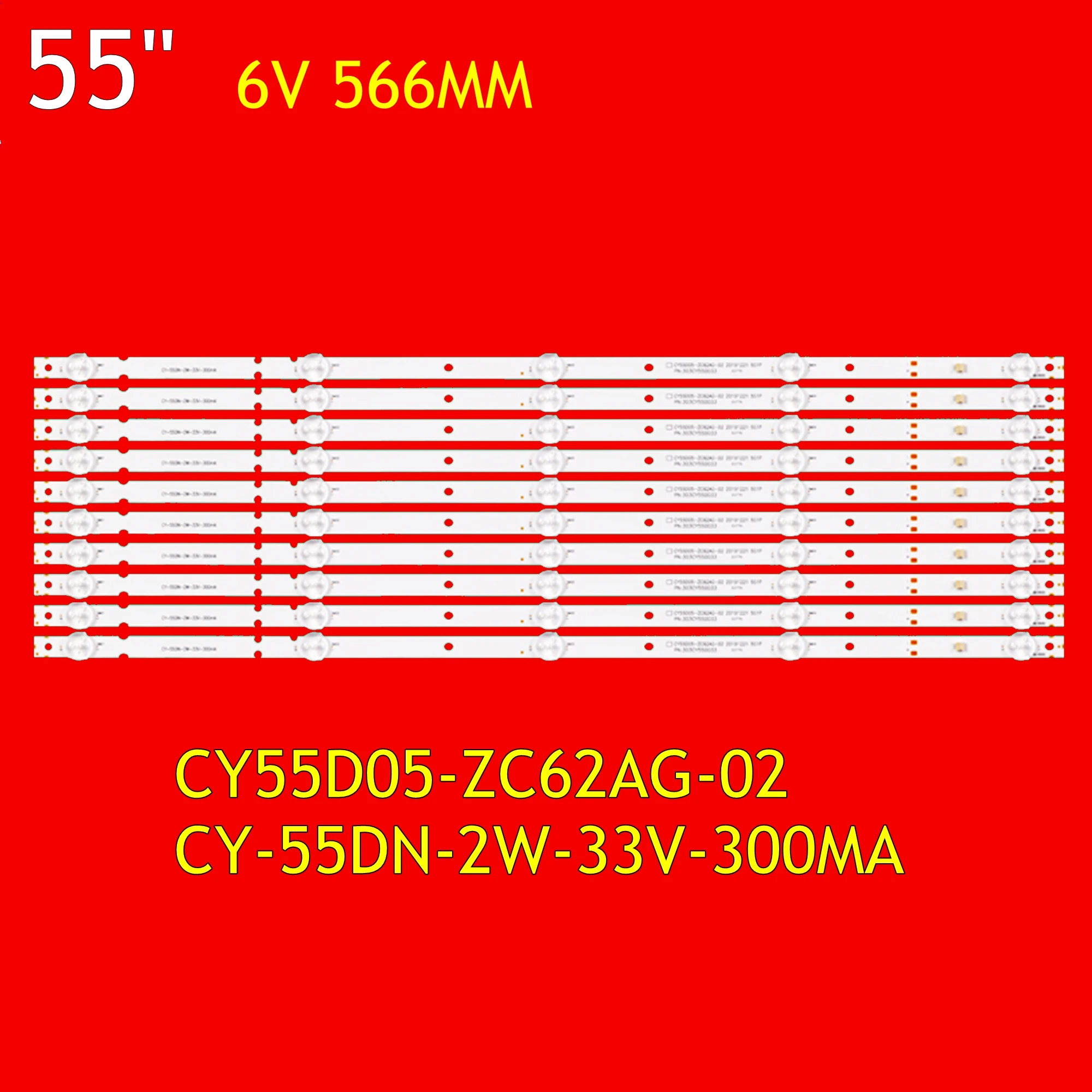 

Фонарь для подсветки телевизора 55PU11TC-SM/MR55850 HV550QUB-F5A 303CY550033 CY-55DN-2W-33V-300MA CY55D05-ZC62AG-02