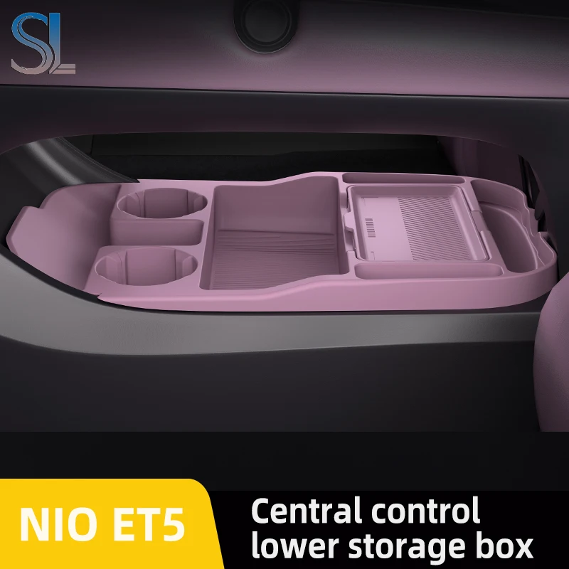 

For NIO ET5 Touring 2025 2026 Storage Box Center Armrest Hidden Box Cup Holder Organizer Interior Accessories