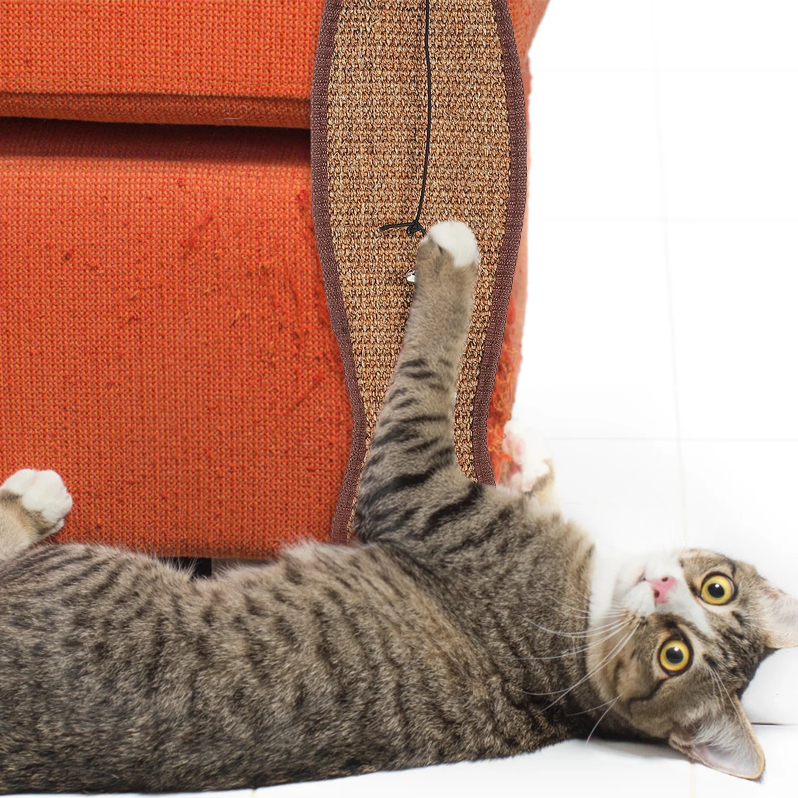 

1Pcs Fish Shaped Sisal Cat Scratching Mat Protective Hanging Pad Furniture Claw Grinding Pad Pet Plaything Fish Shaped Mat