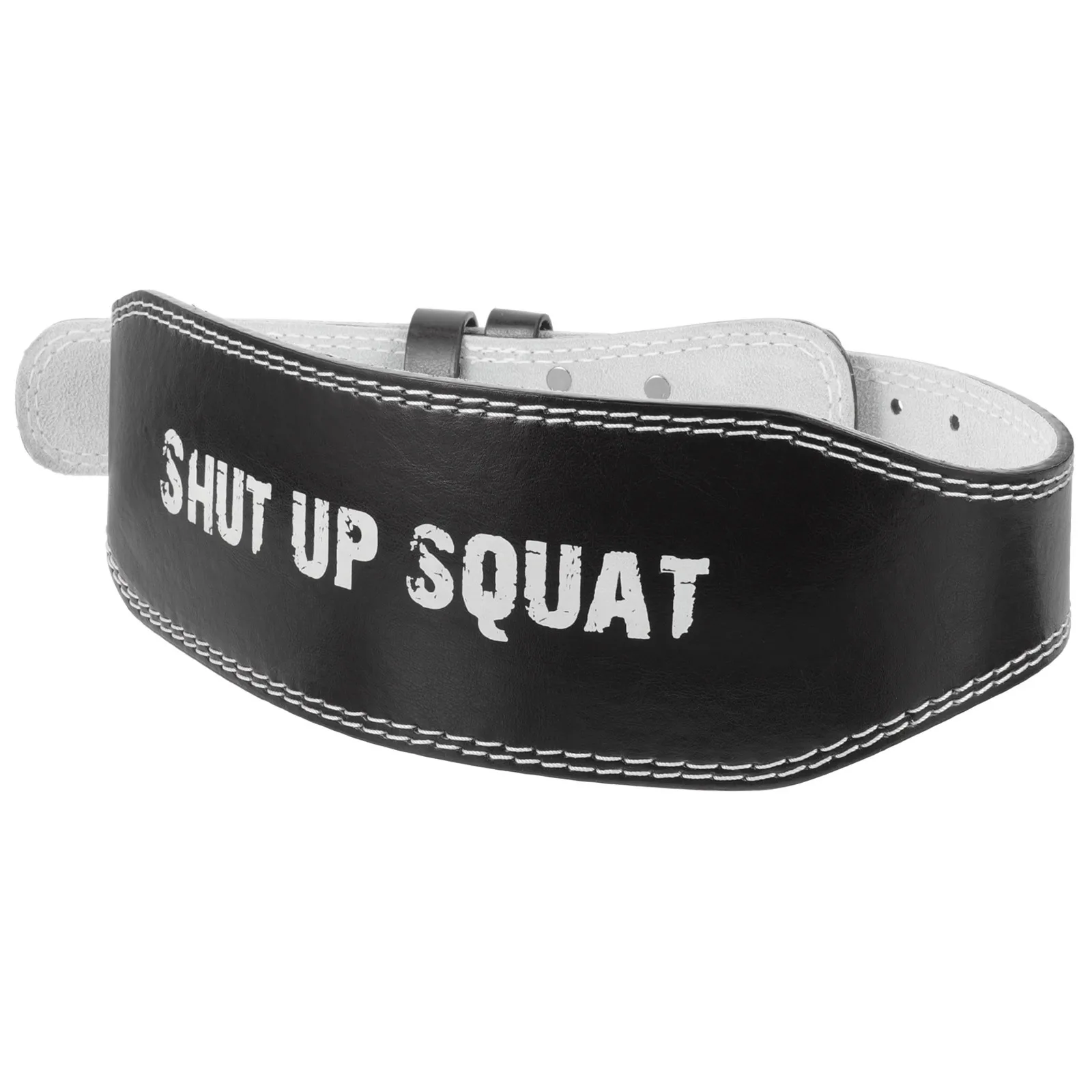

Pu Weight Lifting Belt Powerlifting Gym Bodybuilding 120Cm Black Stainless Steel Buckle Double Prong Thick Wide Training Fitness