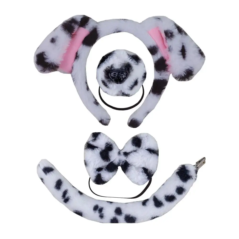 لطيف هالوين الحيوان آذان وذيل مجموعة عطلة حفلة تنكرية عقال ذيل الأنف ربطة القوس فيونكة خنزير زي الدعائم للأطفال والكبار