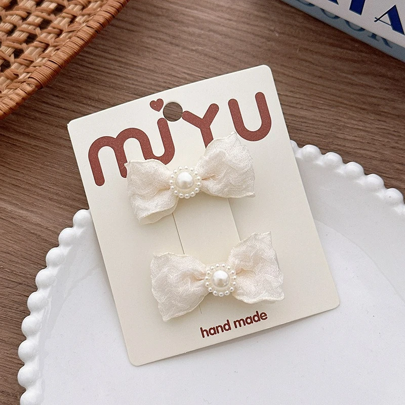 กิ๊บติดผมลูกไม้ทำมือ น่ารักหวานแหวว แบบคลุมเต็ม กิ๊บข้างทรงพู่สไตล์นางฟ้าสีเบจ ที่รัดผมหางม้าอเนกประสงค์สำหรับเด็กผู้หญิง