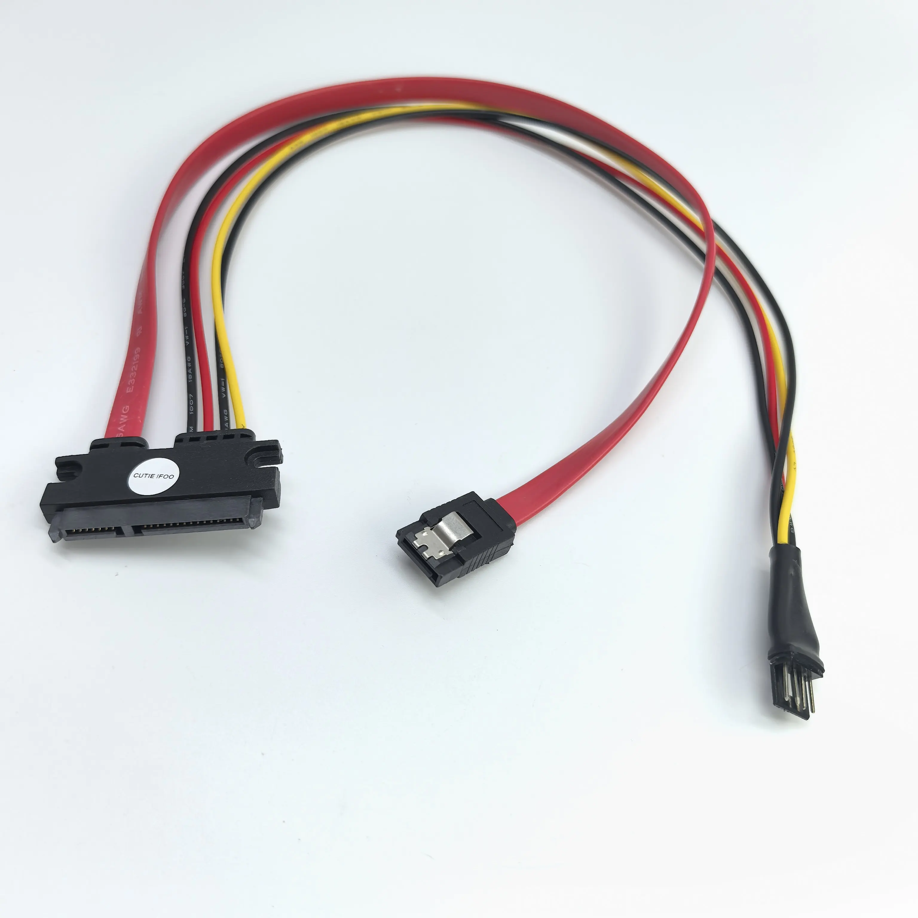 22pin 7+15 Pin SATA to 7Pin  DATA + 4Pin male FDD Floppy Power supply Splitter Extension Data Cable for PC Hard Drive HDD