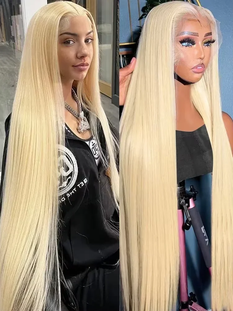 

30 40 42 Inch 250% Density #613 Honey Blonde 13x6 HD Lace Front Human Hair Wigs Peruvian Straight Lace Frontal Wig For Women