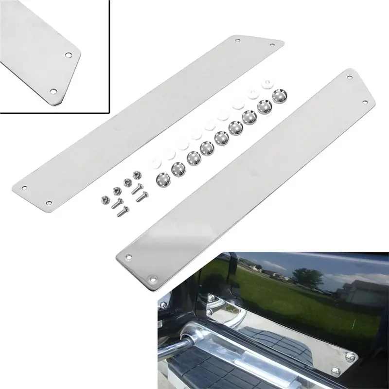 NEW HOT In Stock-Chrome Anti-Scratch Side Cover Scuff Plate 1 Pair For Honda Goldwing 1500 GL1500I 1988-2000 Motorcycle Guard Tr