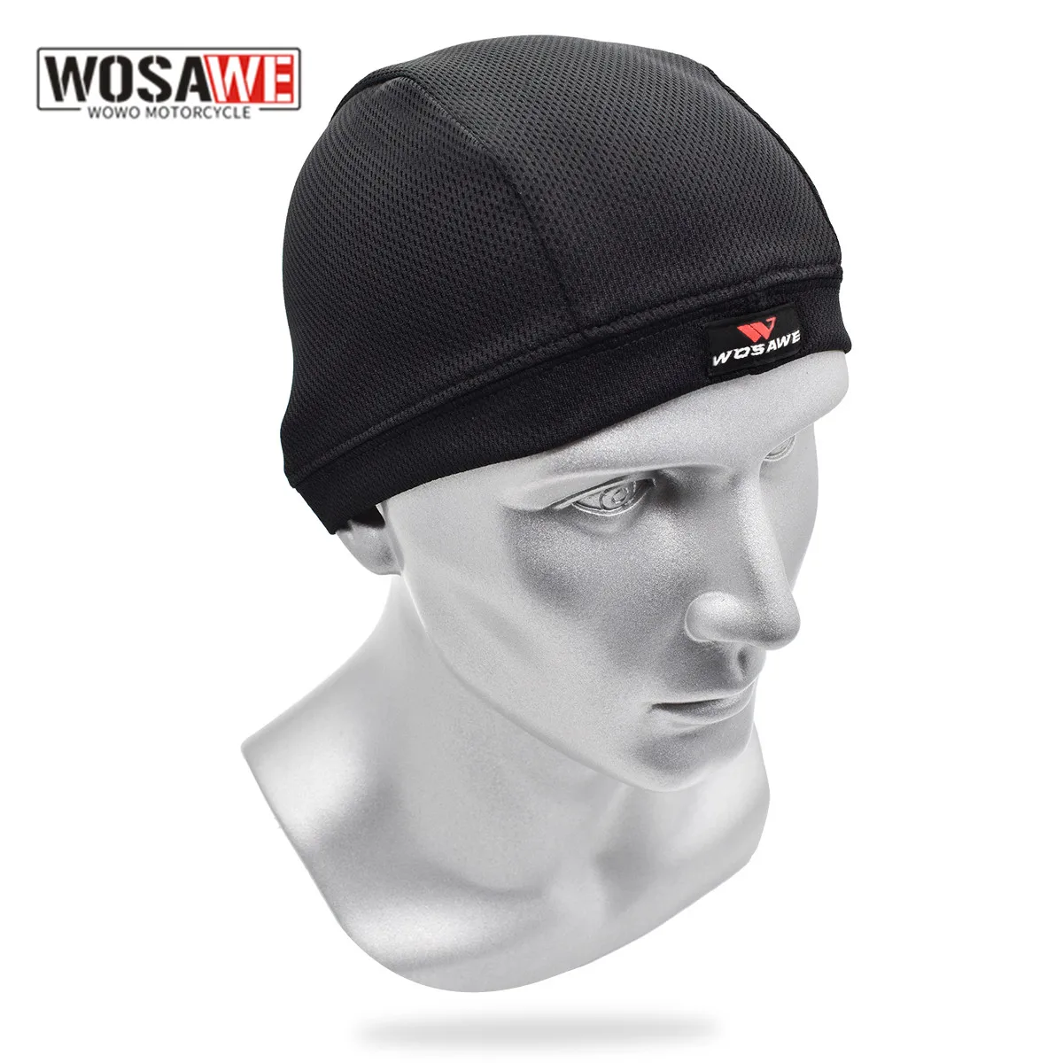 

WOSAWE Motorcycle Helmet Inner Cap Quick Dry Breathable Racing Hat Under Helmet Beanie Cap Running Riding Bandana Liner Hood