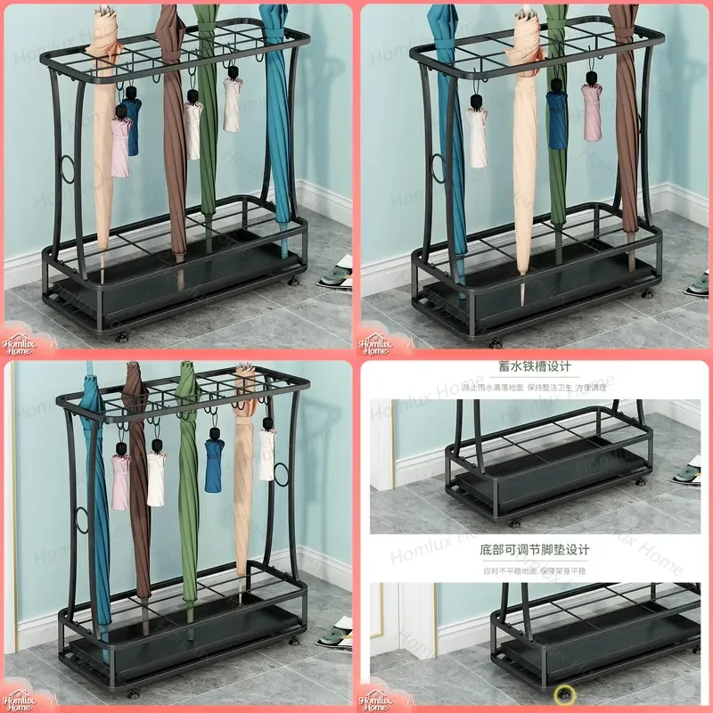 Hotel Lobby Umbrella Holder Folding Long Handle Dual Purpose Storage Shelf for Household and Commercial Use Wall Mounted