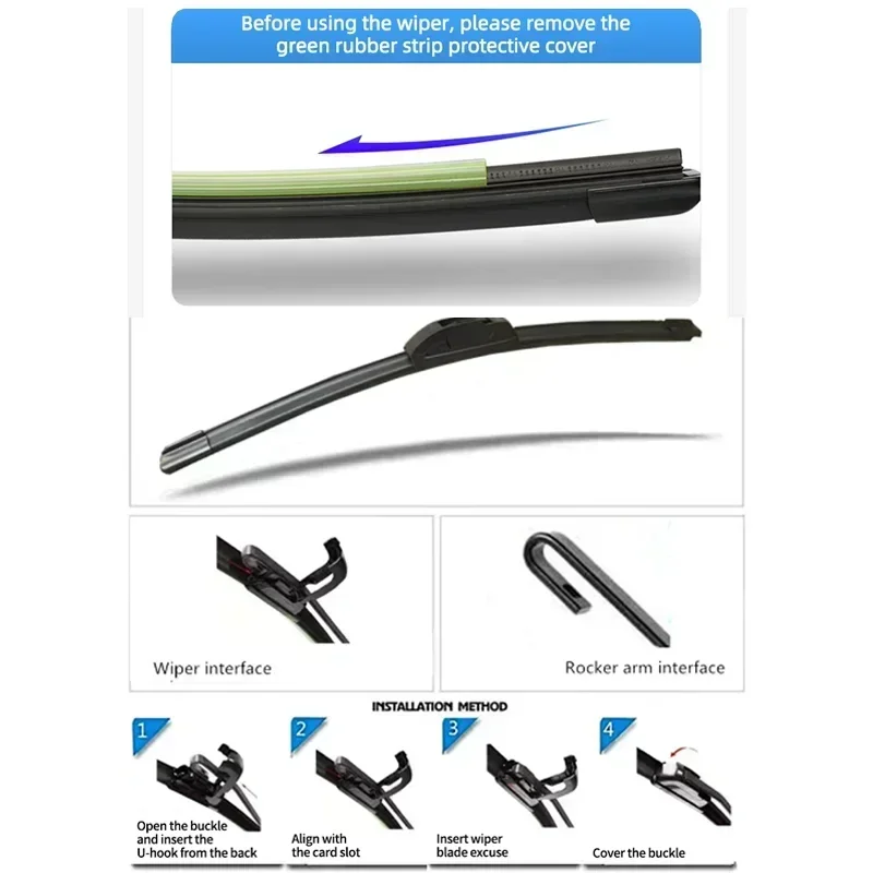 الجبهة الخلفية ممسحة شفرة لتويوتا RAV4 XA20 20 2005 2004 2003 2002 2001 2000 اكسسوارات السيارات الزجاج الأمامي نافذة فرشاة