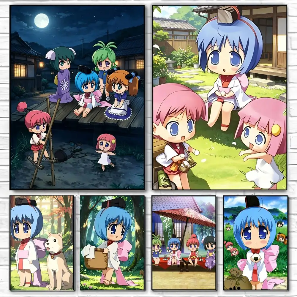 Anime B-Bincho T-tanS Poster  Self-adhesive Art Waterproof Paper Sticker Coffee House Bar Room Wall Decor