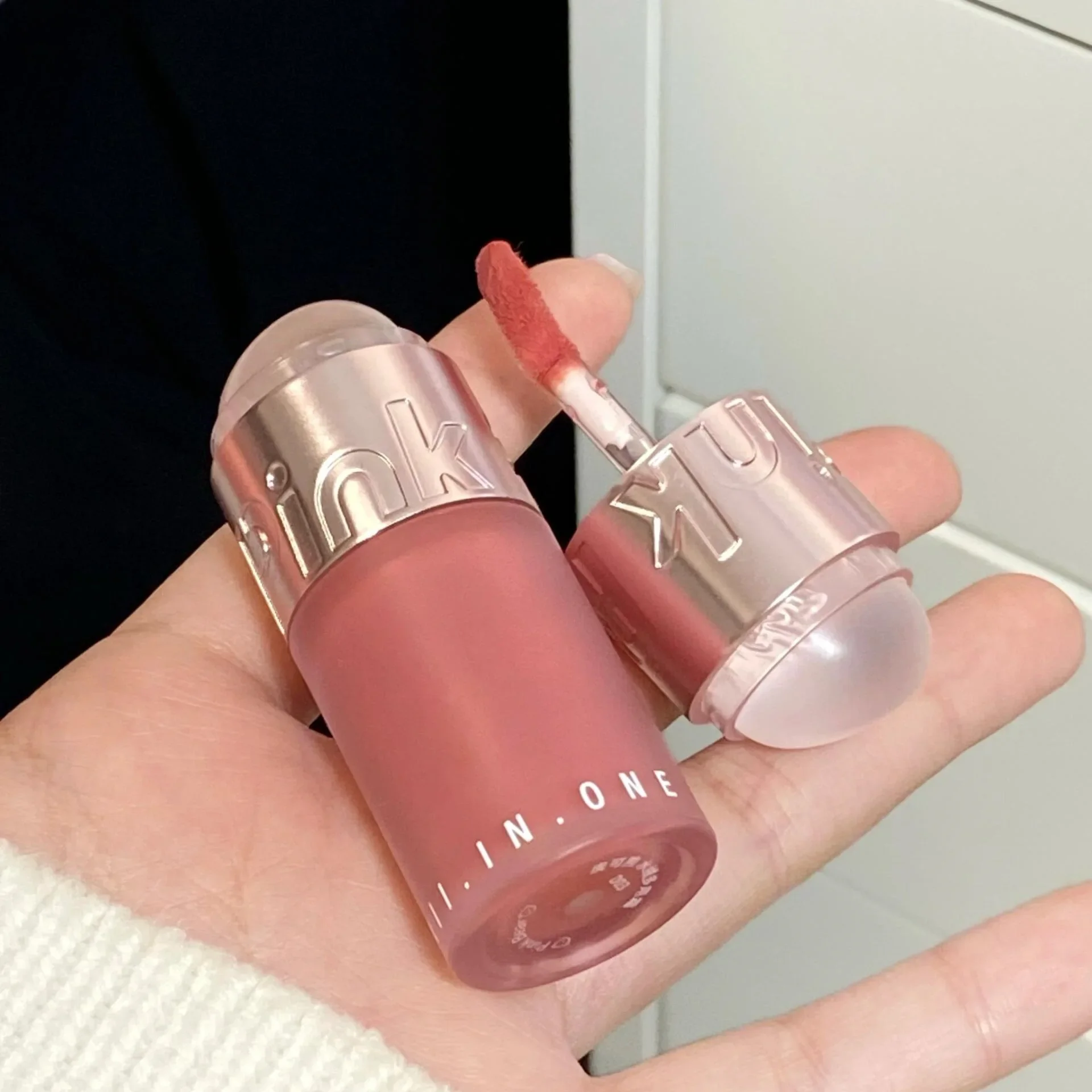 

Pinkbear Multi-Purpose Cream Matte Blush Contour Highlighter Lip Glaze Lipsticks Moisturizing Nourishing Original Makeup Beauty