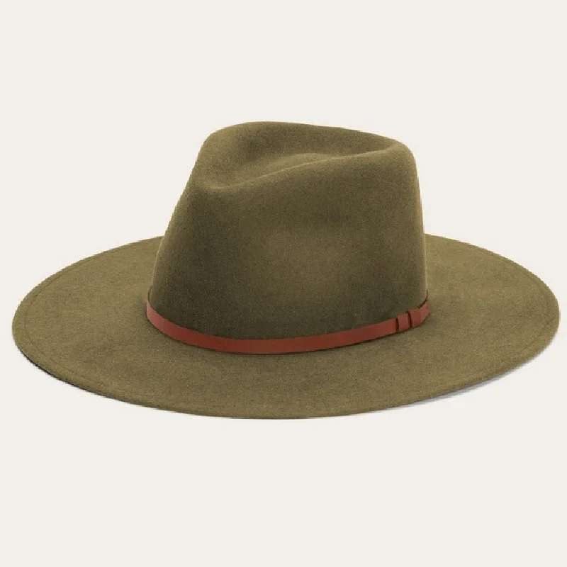 Hot Sale Men's And Women's Autumn And Winter Wool Hats, Gentleman's Hats, Flat-brimmed Wool Felt Wide-brimmed Hats