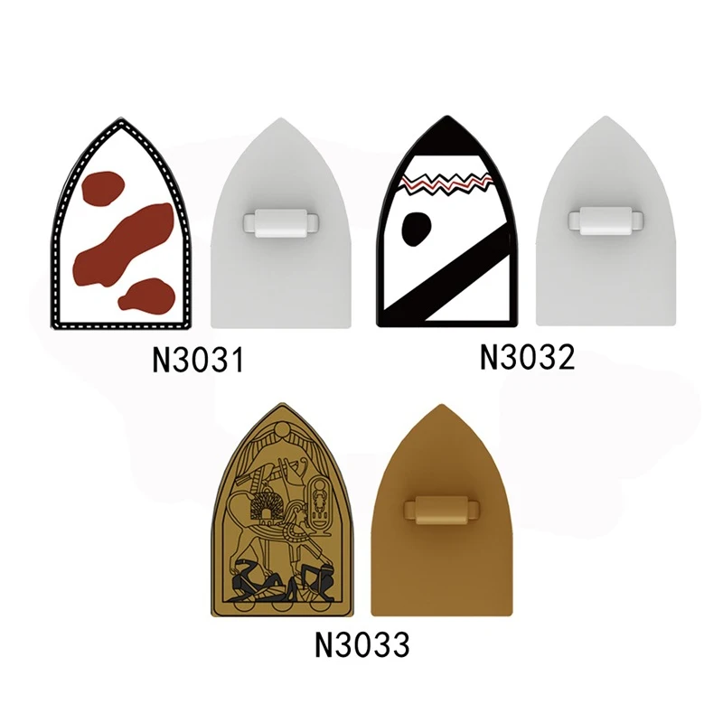 MOC Medieval Building Blocks Castle Knight Figures Flag Armor Cloak Ancient Holy Rome Soldier Accessories Bricks Toys Kids Gift