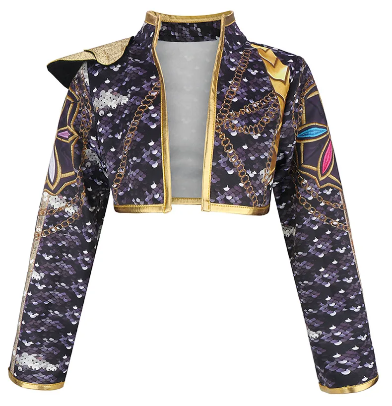 ชุดคอสเพลย์ฮันตริกซ์ รูมิ ไอดอลเคป๊อปสำหรับเด็ก ชุดยูนิฟอร์มสีดำและสีทองสำหรับเด็กผู้หญิง ชุดฮาโลวีน ชุดนักล่า ชุดเล่นบทบาทสมมติ ชุดงานคาร์นิวัล