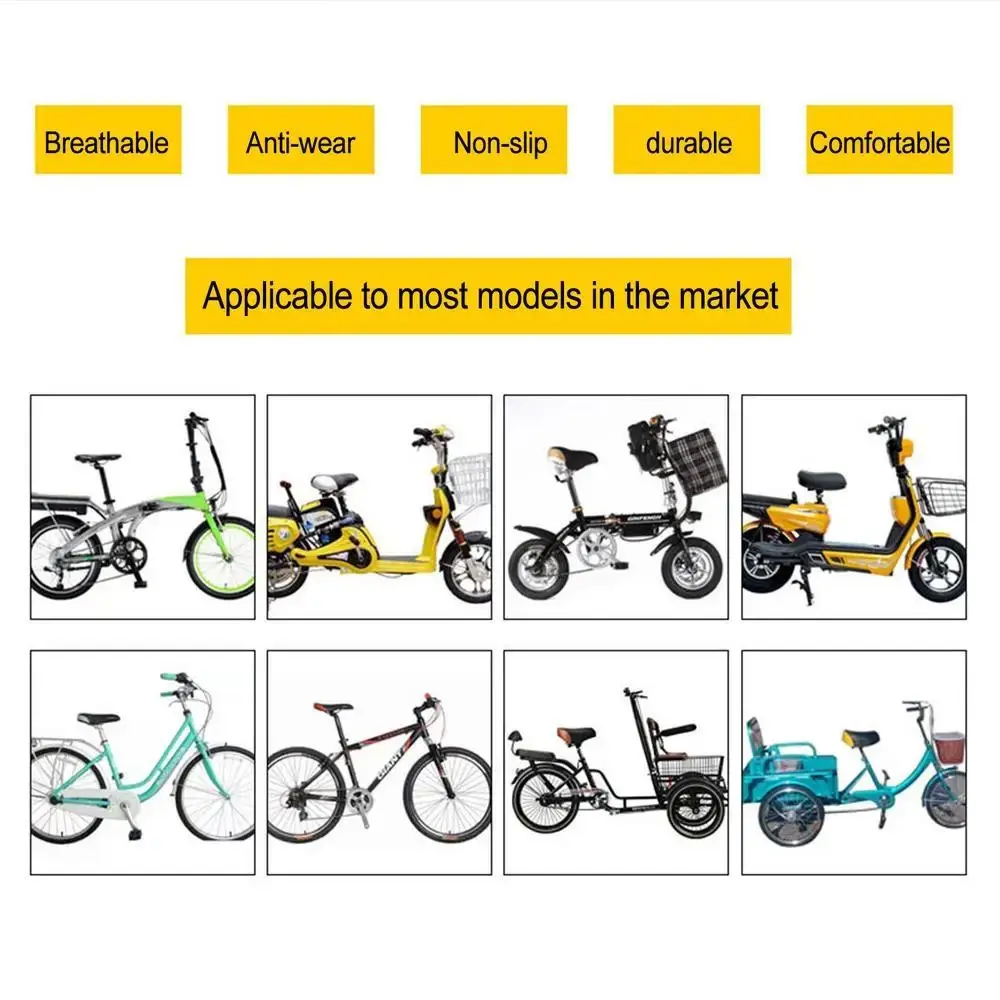 1 Stück Weicher Fahrradsattel Breiter Mountainbike-Sattel Universeller Atmungsaktiver 4-Ecken-Feder-Fahrradsitzkissen Outdoor-Fahrradzubehör – Detail 14