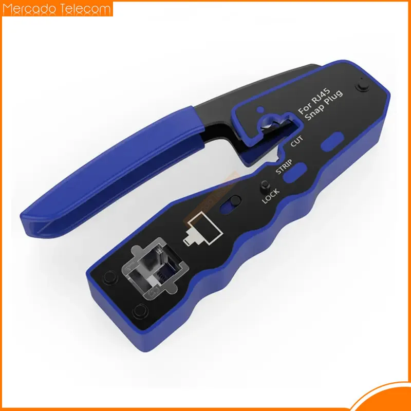 RJ45 8P Pass Through Crimping Tool- All-in-One Ethernet Wire Manager For Cat5 Cat5e Cat6 Cat6a Ethernet Cable Crimper Tool 1pc
