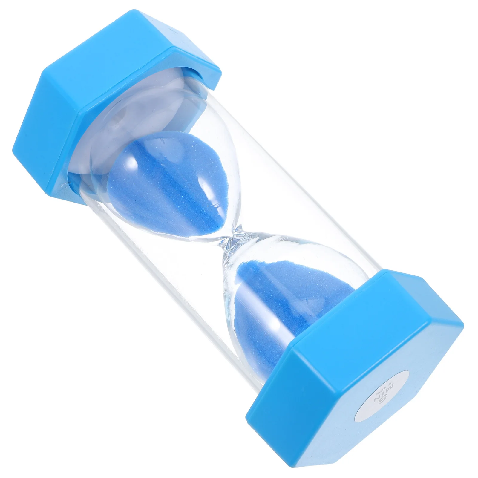 

Hexagon Design 5 Minute Sand Timer High Transparency for Kitchen Bathroom Office Classroom Blue