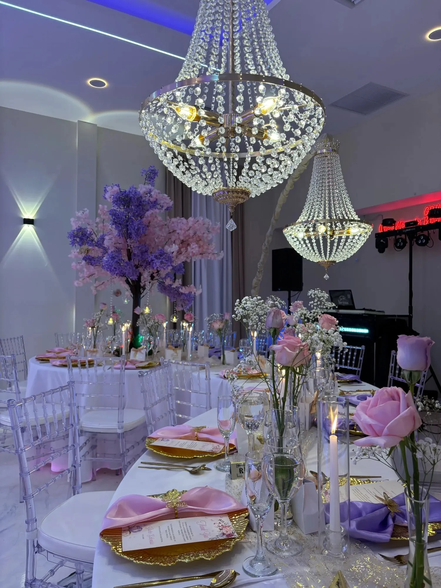 2/4 Stück Luxus-Hochzeitsleuchter Dekorative Beleuchtung | Bühnen- und Partydekoration & Hintergrunddekoration | Elegante Event-Beleuchtungsaccessoires – Detail 1