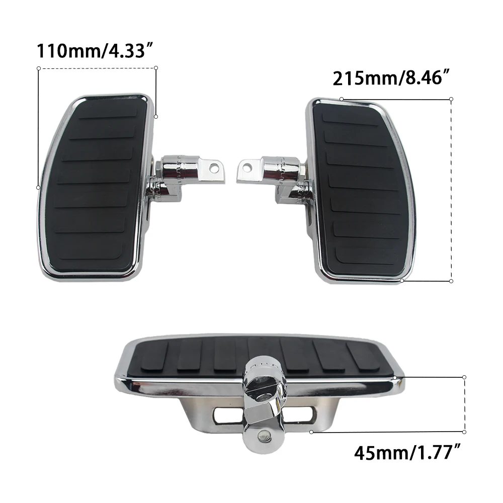 Motorcycle Rider Front Floorboard Footboard Pedal Footpegs For  Honda VTX 1300 1800 For Suzuki Boulevard C50 Intruder Volusia