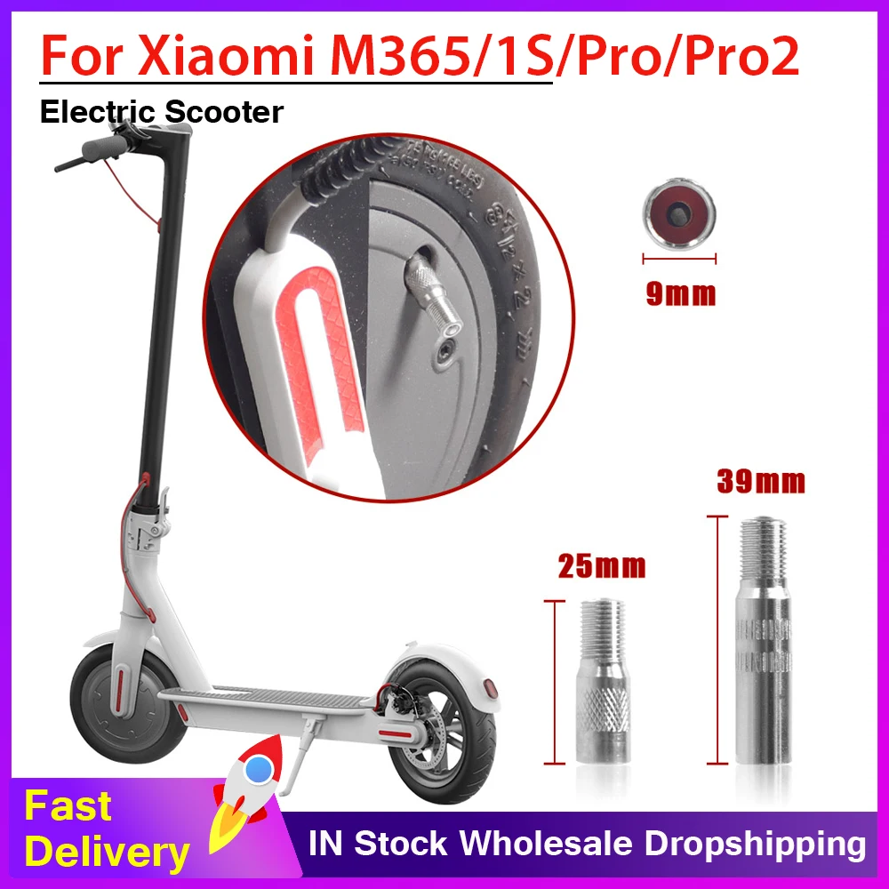 Extension Air Pump Valve for Xiaomi M365 1S/Pro/Pro2/Max G30 Electric Scooter Motor Front Wheel Scooter Inflatable Air Nozzle