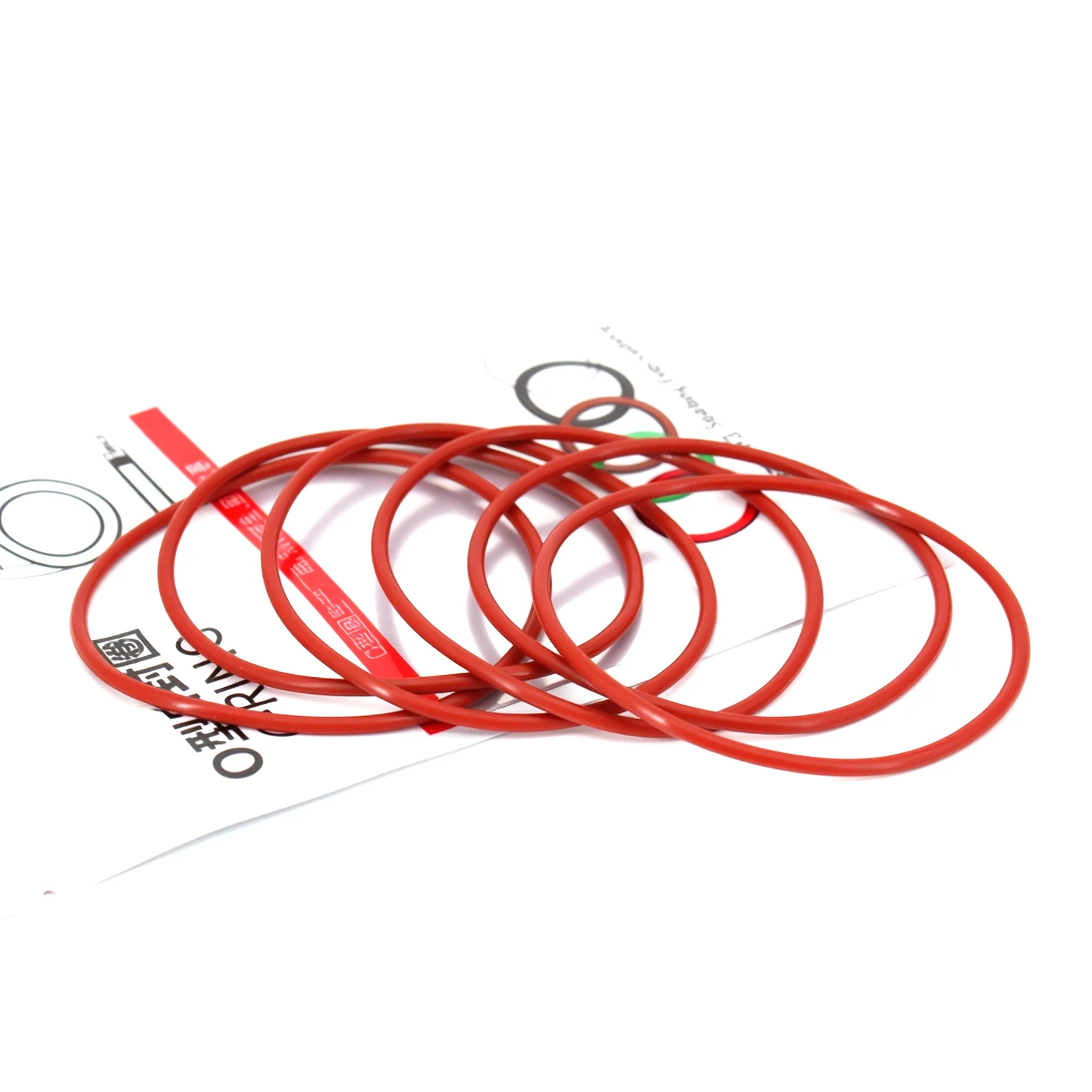 Red VMQ Silicon Rubber O-ring Sealing Gasket Multi-Diameter Thickness 3/3.5/5mm for Wholesale Specifications
