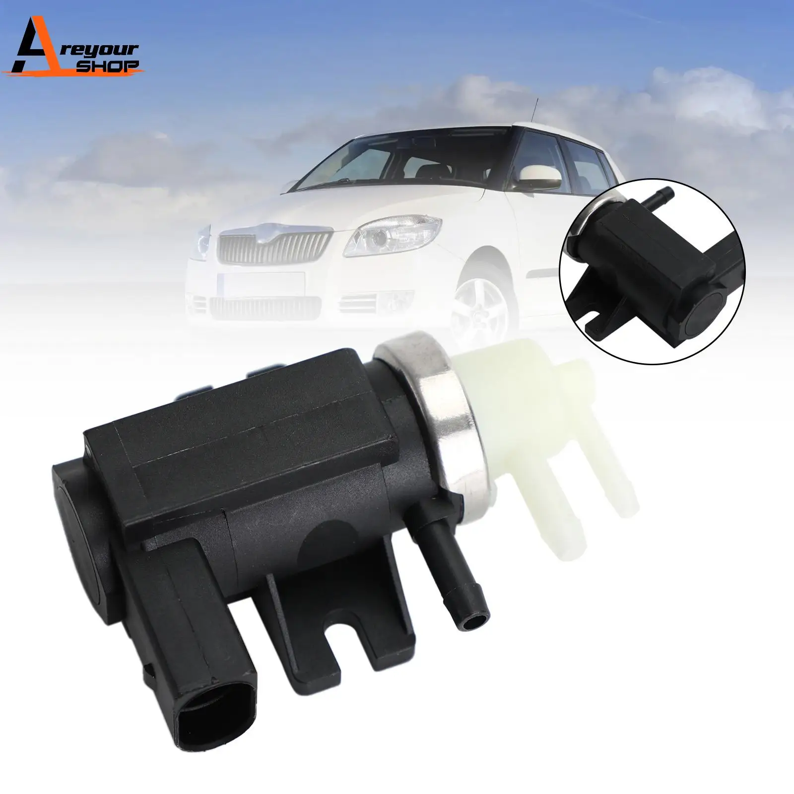 AreyourshopTurbo Boost Pressure Control Solenoid N75 Valve for VW for Audi 1K0906627A Car Auto Parts