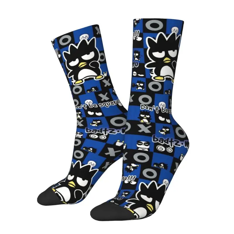 Custom BAD Badtz-Maru Sanrio Cartoon XO Child Men's Crew Socks Unisex Novelty Spring Summer Autumn Winter Dress Socks