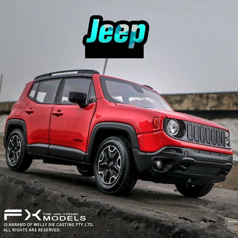 

Welly 1/36 Jeep Renegade SUV Alloy Car Model Diecasts Metal Off-road Vehicles Model Simulation Door Can be Opened Childrens Gift