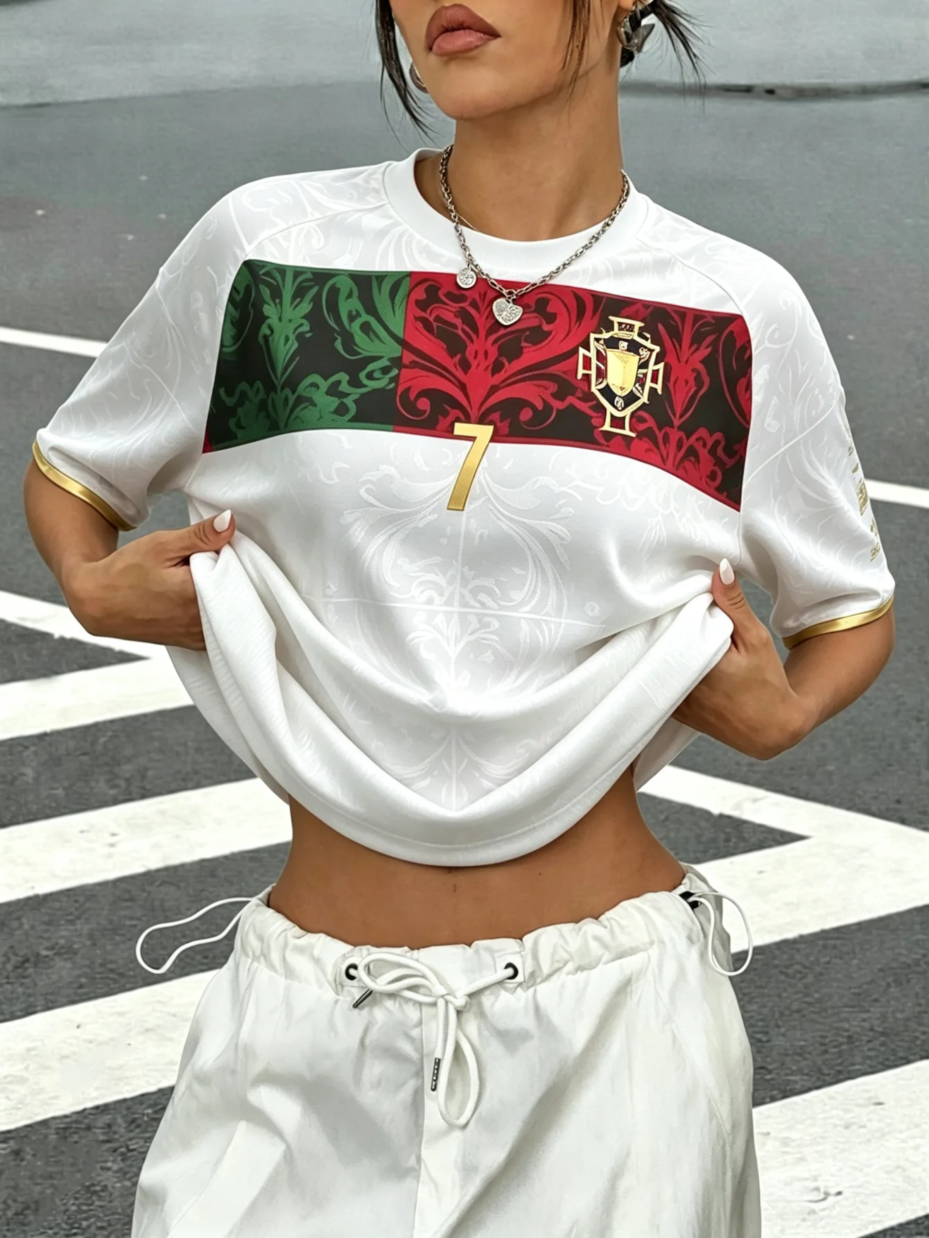 Women'S Fashion Portugal - Camiseta de fútbol unisex de manga