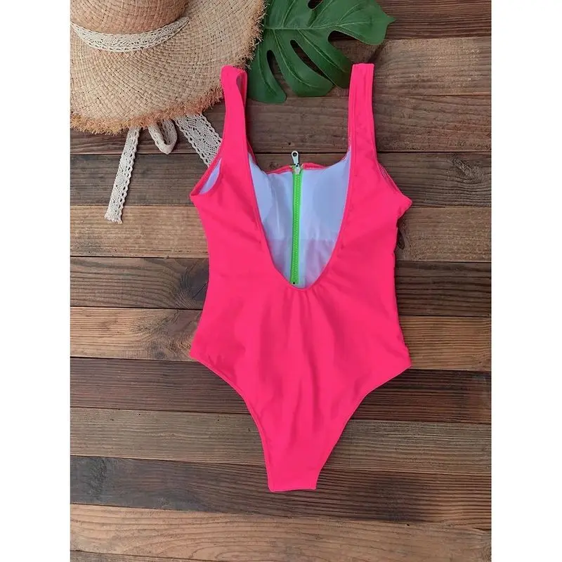 

Bal Monokini Купальник на молнии спереди Cleanfit Sle Женский купальник средней длины Thiened без накладки на грудь