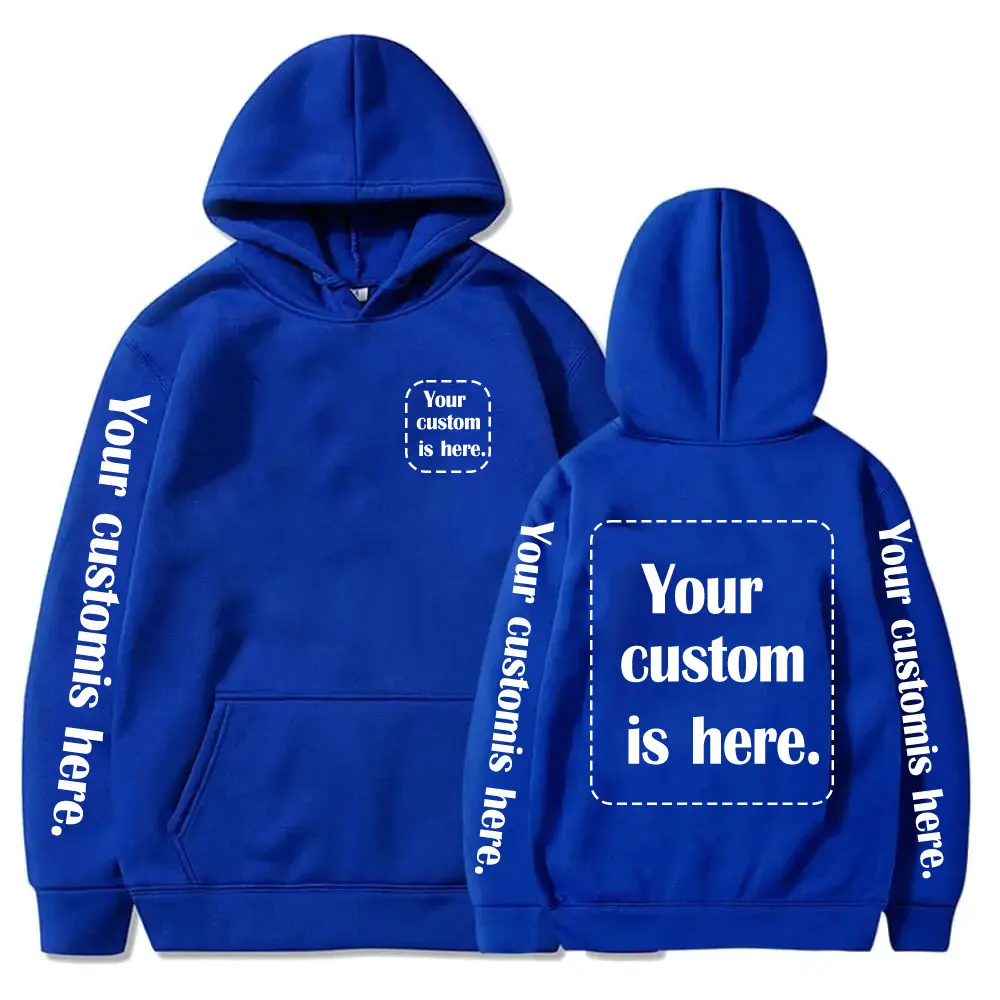 2025 Student Casual Customized Printed Text DIY Hoodie Custom Personalized Hoody Custom Hoodies Text Sweatshirt Tops - view 3