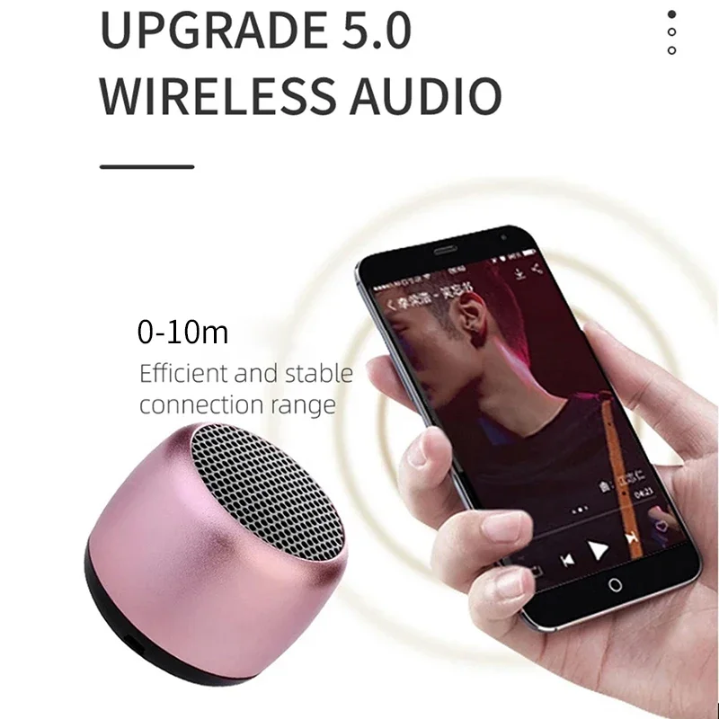 M1 Mini Bluetooth Portable High Quality Sound System Intelligent Steel Cannon High Fidelity 3d Wireless Bass Cannon Sound