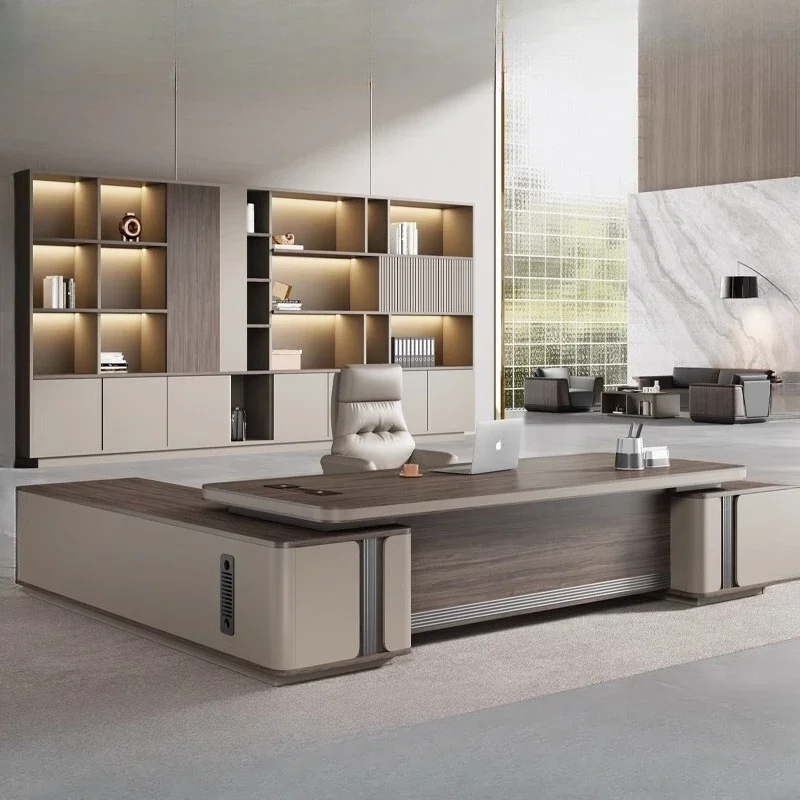 

Paint light luxury high-end desk simple modern desk