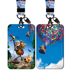 Disney Up Card Holder Lanyard for Keychain NEW Retractable clip Girls ID Card Holders Neck Strap Boy Door Badge Holder Reel Yoyo