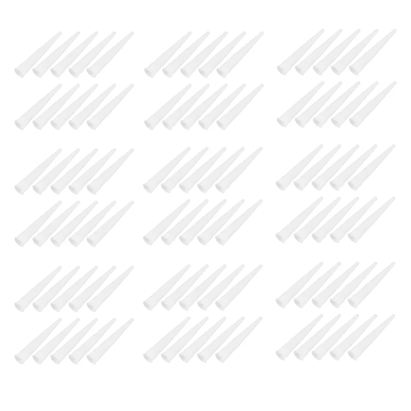 LUWEI 100 قطعة من فوهات السد البلاستيكية أداة تمديد فوهة السد لأداة توزيع فوهات السد، سهلة الاستخدام، بيضاء #1