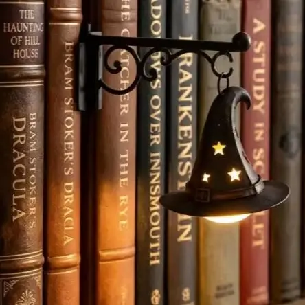 Ghost Bookshelf Lantern，Library Mini Bookshelf Lamp, Little Cute Lantern-Decorative Library Hanging Resin Lighting view 6